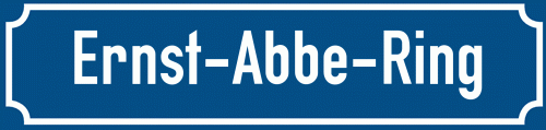 Straßenschild Ernst-Abbe-Ring