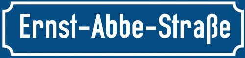 Straßenschild Ernst-Abbe-Straße zum kostenlosen Download