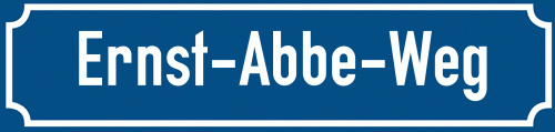 Straßenschild Ernst-Abbe-Weg