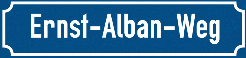 Straßenschild Ernst-Alban-Weg
