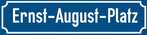 Straßenschild Ernst-August-Platz zum kostenlosen Download