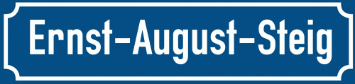 Straßenschild Ernst-August-Steig