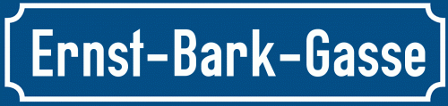 Straßenschild Ernst-Bark-Gasse
