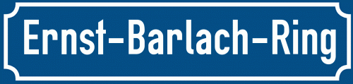 Straßenschild Ernst-Barlach-Ring