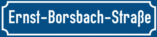 Straßenschild Ernst-Borsbach-Straße zum kostenlosen Download
