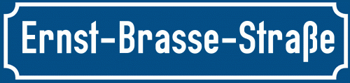 Straßenschild Ernst-Brasse-Straße