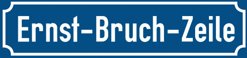 Straßenschild Ernst-Bruch-Zeile