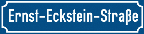 Straßenschild Ernst-Eckstein-Straße