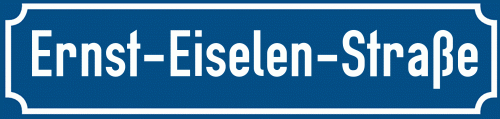 Straßenschild Ernst-Eiselen-Straße