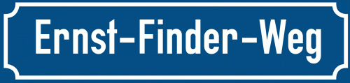 Straßenschild Ernst-Finder-Weg