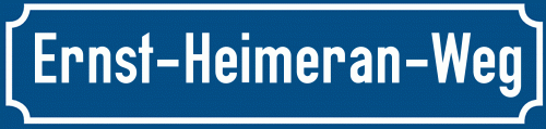 Straßenschild Ernst-Heimeran-Weg