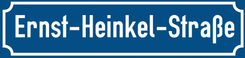 Straßenschild Ernst-Heinkel-Straße