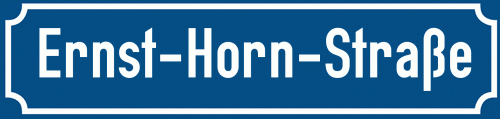Straßenschild Ernst-Horn-Straße