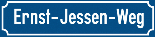Straßenschild Ernst-Jessen-Weg