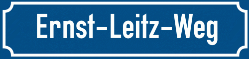 Straßenschild Ernst-Leitz-Weg