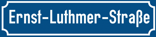 Straßenschild Ernst-Luthmer-Straße