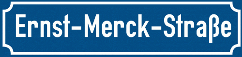 Straßenschild Ernst-Merck-Straße