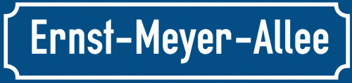 Straßenschild Ernst-Meyer-Allee