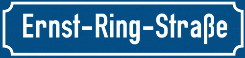 Straßenschild Ernst-Ring-Straße