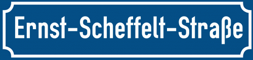 Straßenschild Ernst-Scheffelt-Straße