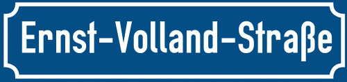 Straßenschild Ernst-Volland-Straße
