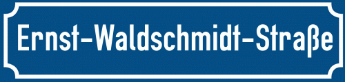 Straßenschild Ernst-Waldschmidt-Straße