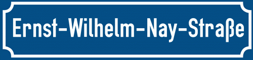 Straßenschild Ernst-Wilhelm-Nay-Straße