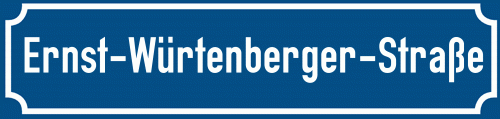 Straßenschild Ernst-Würtenberger-Straße zum kostenlosen Download