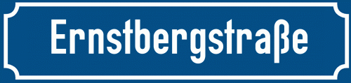 Straßenschild Ernstbergstraße