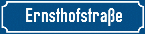 Straßenschild Ernsthofstraße