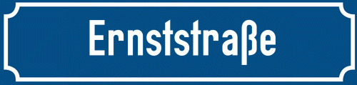 Straßenschild Ernststraße zum kostenlosen Download