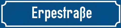 Straßenschild Erpestraße
