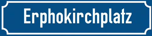 Straßenschild Erphokirchplatz