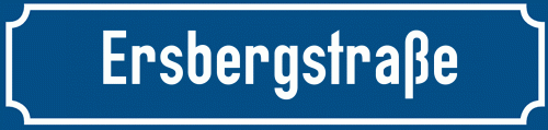 Straßenschild Ersbergstraße