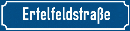 Straßenschild Ertelfeldstraße
