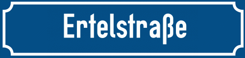 Straßenschild Ertelstraße