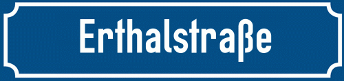 Straßenschild Erthalstraße