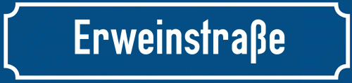 Straßenschild Erweinstraße