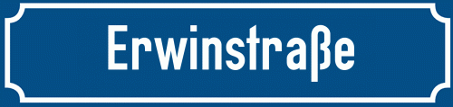 Straßenschild Erwinstraße