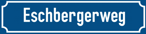 Straßenschild Eschbergerweg