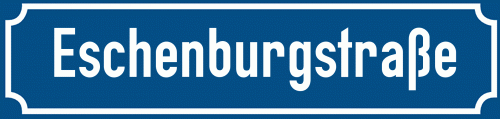 Straßenschild Eschenburgstraße