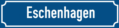 Straßenschild Eschenhagen