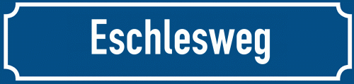 Straßenschild Eschlesweg