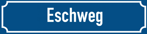 Straßenschild Eschweg