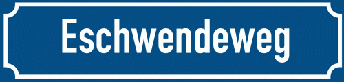 Straßenschild Eschwendeweg