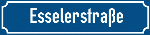 Straßenschild Esselerstraße