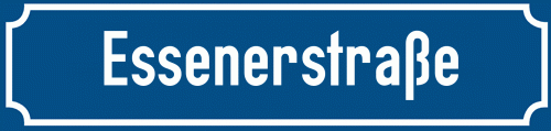 Straßenschild Essenerstraße zum kostenlosen Download