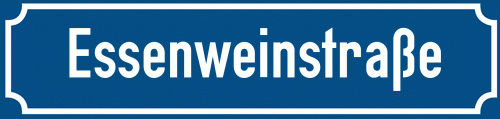 Straßenschild Essenweinstraße