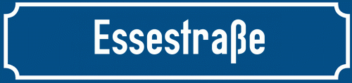 Straßenschild Essestraße