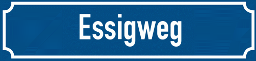 Straßenschild Essigweg